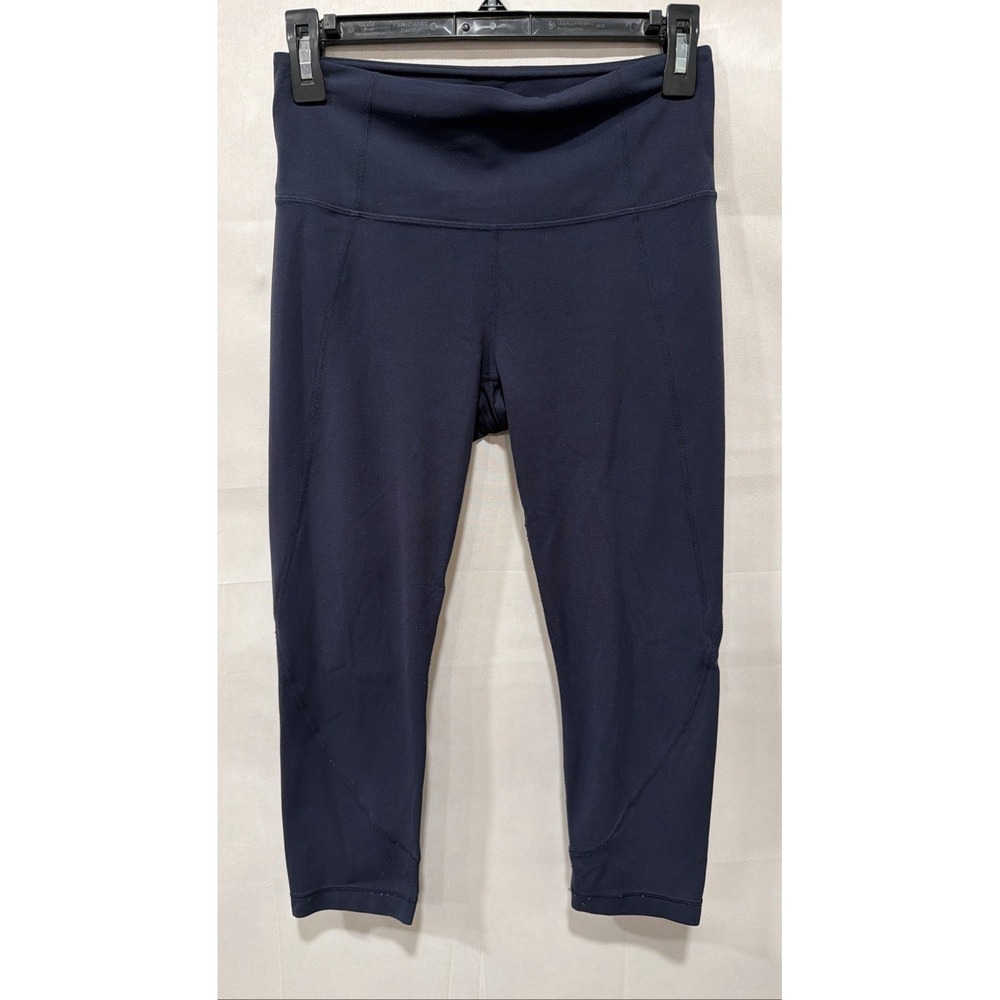 Athleta Women's S Capri Leggings‎ Navy Blue Gym Workout Yoga Activewear